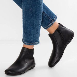 CAMPER Right Nina Comfort Flats Bootie Size 38 US 7 7.5 Black Leather NEW $180